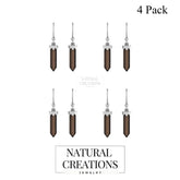 smoky quartz cut earrings